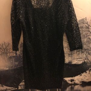 Black sequin party dress plus size